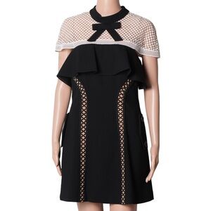 Self-portrait capped sleeve mini dress